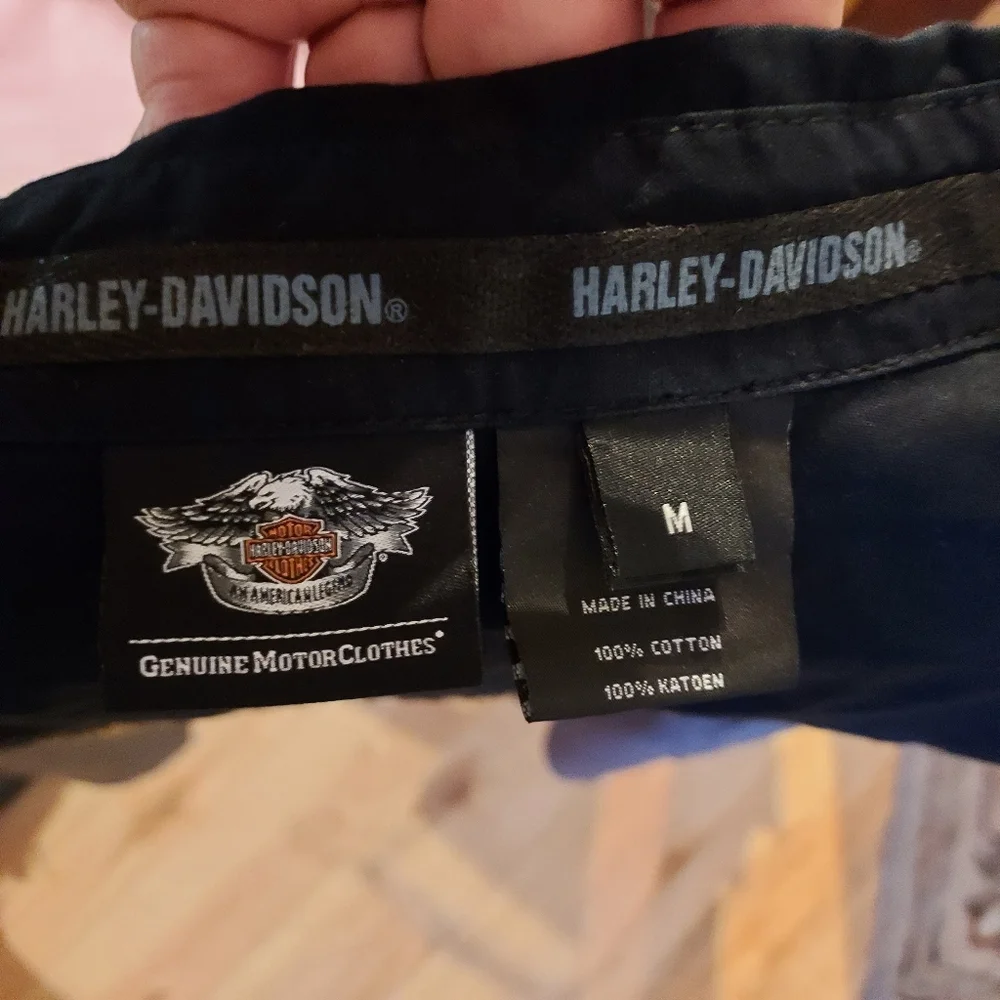 Harley-Davidson Shirt Men's Medium HDMC '03, Color: Black/Gray/Gold, RN# 103819. - Picture 6 of 13